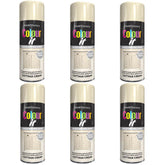 6X Paint Factory Cottage Cream Gloss Spray Paint 400ml Spray Paint